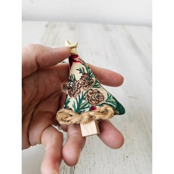 Plush stuffed deer button ornament tree set Xmas - Picture 7 of 8